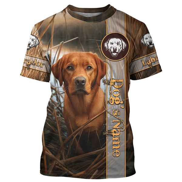 Fox Red Lab 3D All Over Printed Shirts, Labrador Retriever Hunting Dogs Gifts for Lab Lovers FSD4506