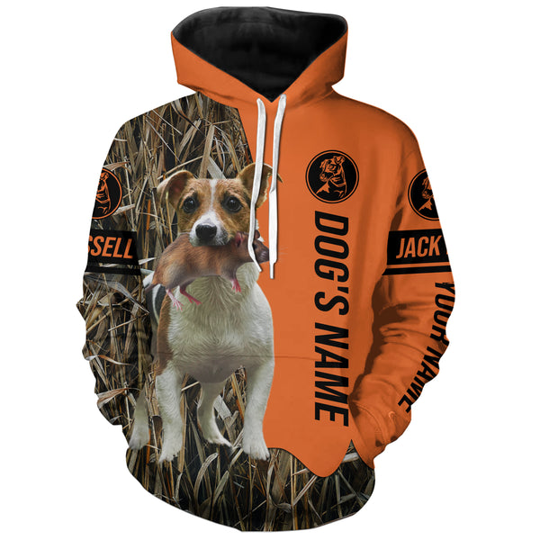 Jack Russell Pheasant Duck Hunting Dog customized Name All over printed Shirts for Hunters, Hunting Gifts FSD4255