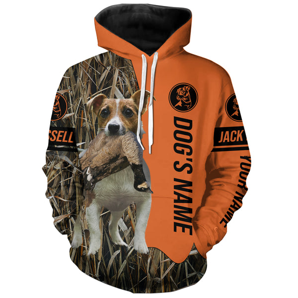 Jack Russell Pheasant Duck Hunting Dog customized Name All over printed Shirts for Hunters, Hunting Gifts FSD4255