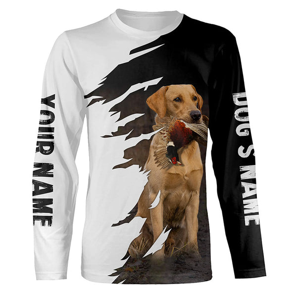 Bird Dogs Pheasant Hunting Custom Name Shirt, Hunting Dog Gifts for Hunters - Long Sleeve FSD4525