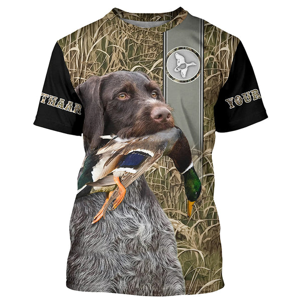 Deutsch Drahthaar Duck hunting waterfowl camo Shirts, duck hunting hoodie, Duck hunting Gifts FSD3352