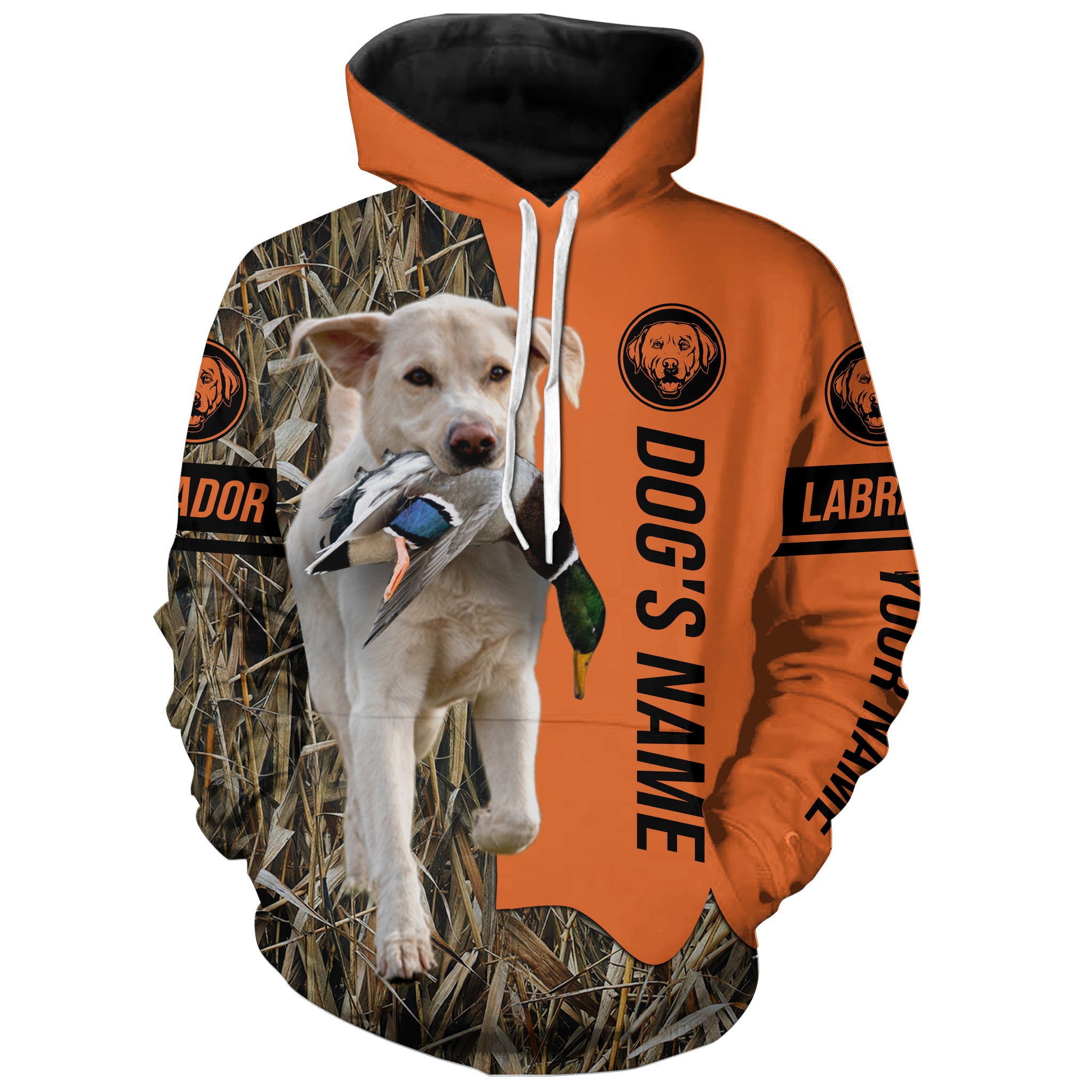 White Labrador Retriever Duck Pheasant Hunting Dog Customized Name Shirts for Hunters FSD4256