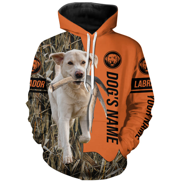 White Labrador Retriever Duck Pheasant Hunting Dog Customized Name Shirts for Hunters FSD4256