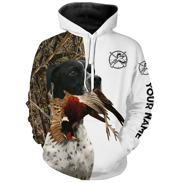 Pheasant Hunting With Dog English Pointer Custom Name All Over Printed Shirts - Personalized Hunting Gift FSD2768