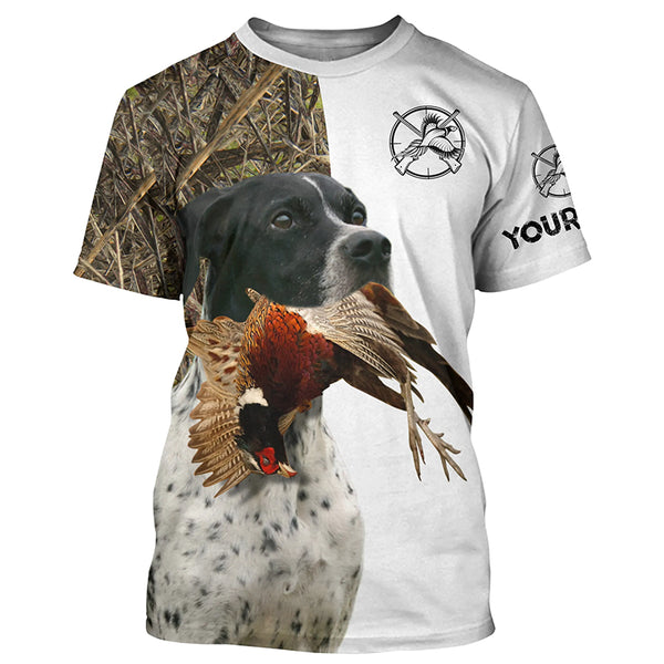 Pheasant Hunting With Dog English Pointer Custom Name All Over Printed Shirts - Personalized Hunting Gift FSD2768