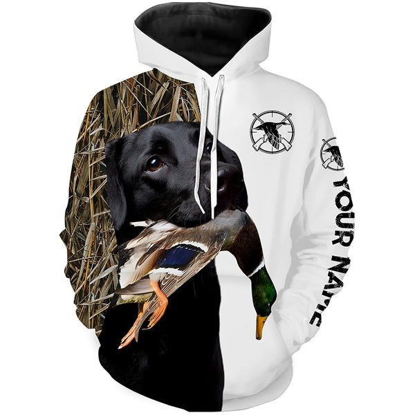 Duck hunting with Black lab custom Name 3D All over print shirt, hoodie, long sleeves Hunting gifts for Men, Women and Kid FSD437