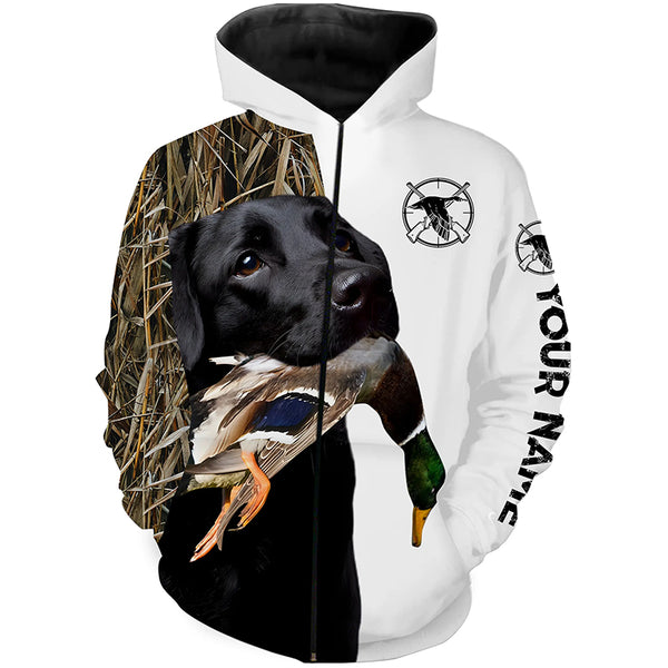 Duck hunting with Black lab custom Name 3D All over print shirt, hoodie, long sleeves Hunting gifts for Men, Women and Kid FSD437