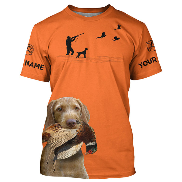 Wirehaired Vizsla Pheasant Hunting Shirts, Personalized Upland hunting clothes, hunting gifts FSD4377