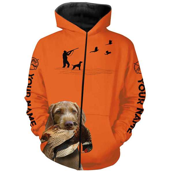 Wirehaired Vizsla Pheasant Hunting Shirts, Personalized Upland hunting clothes, hunting gifts FSD4377