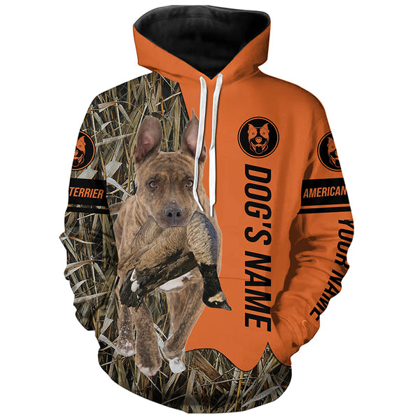 American Staffordshire Terrier Hunting dog customized Name all over printed Shirt, Hunting Gift FSD4665