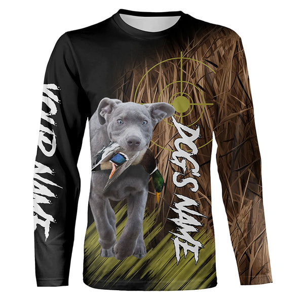 Silver Labrador Retriever Duck Hunting Waterfowl camo Shirts, Personalized Duck Hunting Hoodie FSD4556