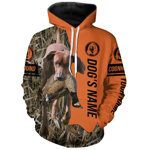 Redbone Coonhound Hunting Dog Customized Name Shirts for Hunters, Personalized hunting gifts FSD4261