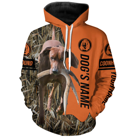 Redbone Coonhound Hunting Dog Customized Name Shirts for Hunters, Personalized hunting gifts FSD4261