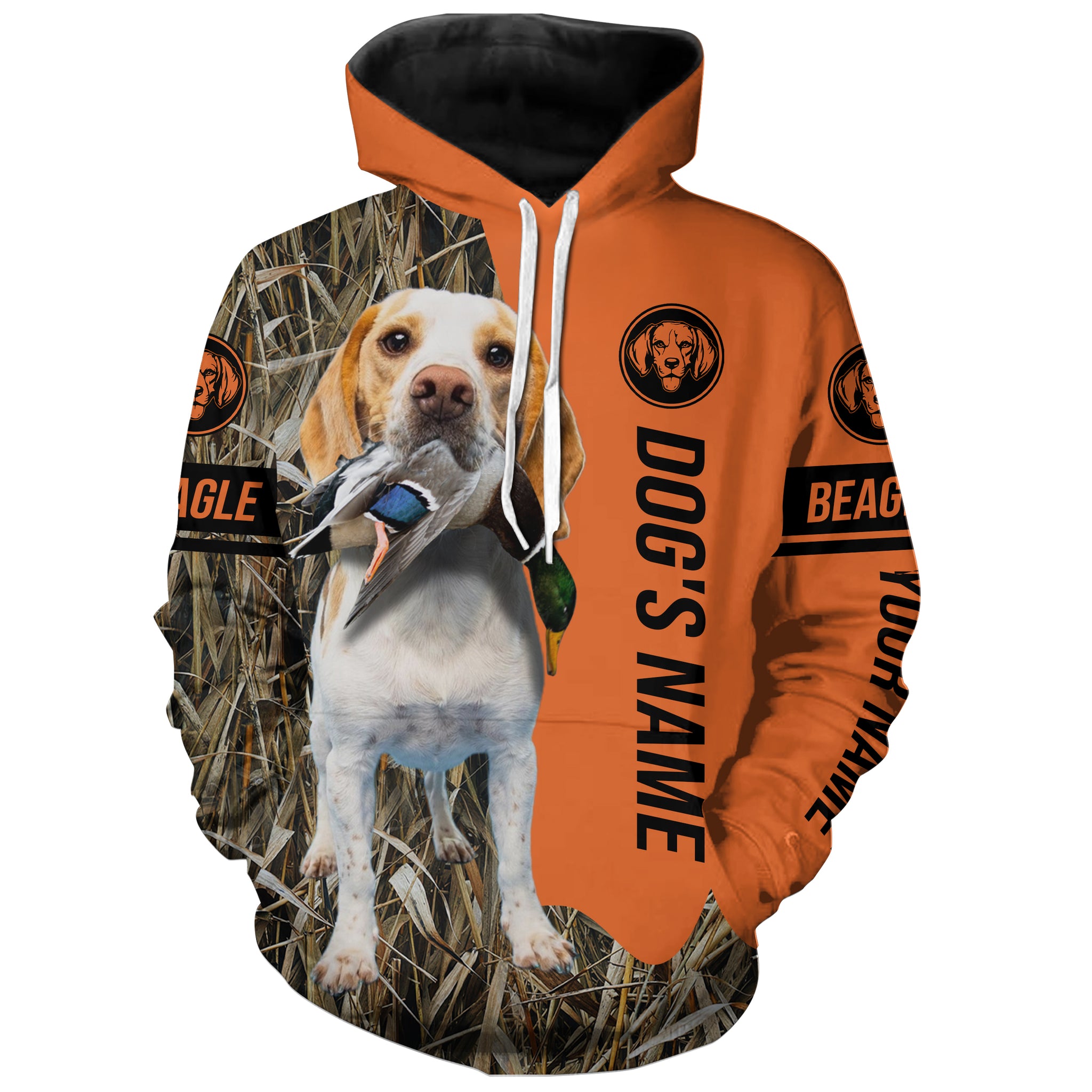 Lemon Beagle Hunting Dog customized Name all over printed Shirt, Beagle hunting Gift for hunters FSD4352