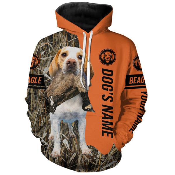 Lemon Beagle Hunting Dog customized Name all over printed Shirt, Beagle hunting Gift for hunters FSD4352