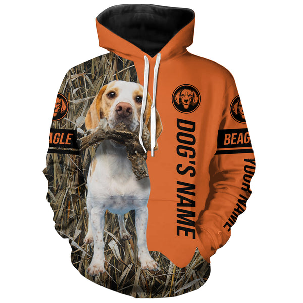 Lemon Beagle Hunting Dog customized Name all over printed Shirt, Beagle hunting Gift for hunters FSD4352