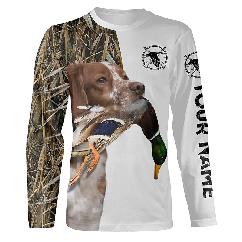 Duck Hunting With Dog Brittany Spaniel Customize Name Shirts, Personalized Gifts - FSD2785