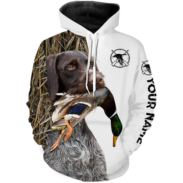 Duck Hunting With Dog Deutsch Drahthaar Customize Name Shirts, Personalized Gifts - FSD2786