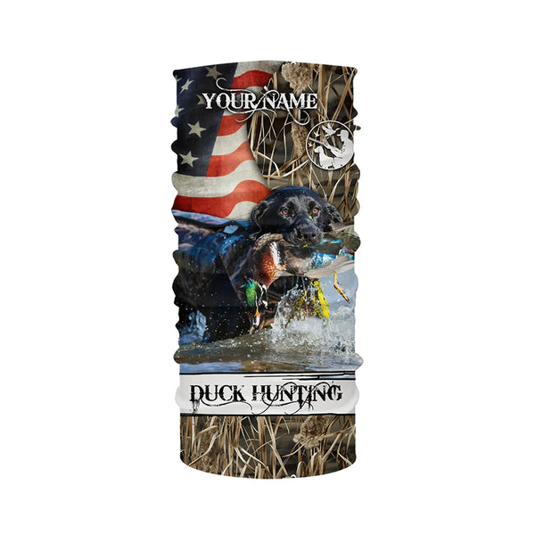 Duck Hunting American Flag Waterfowl Camo Custom Name Full Printing Shirts - Patriotic Duck Hunting Gifts FSD2915