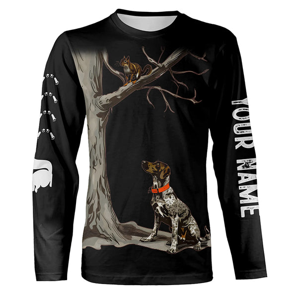 Best Squirrel Hunting With Dog Shirts German Shorthaired Pointer Hunting Dog Custom Name Shirts FSD4530