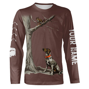 Best Squirrel Hunting With Dog Shirts German Shorthaired Pointer Hunting Dog Custom Name Shirts FSD4530