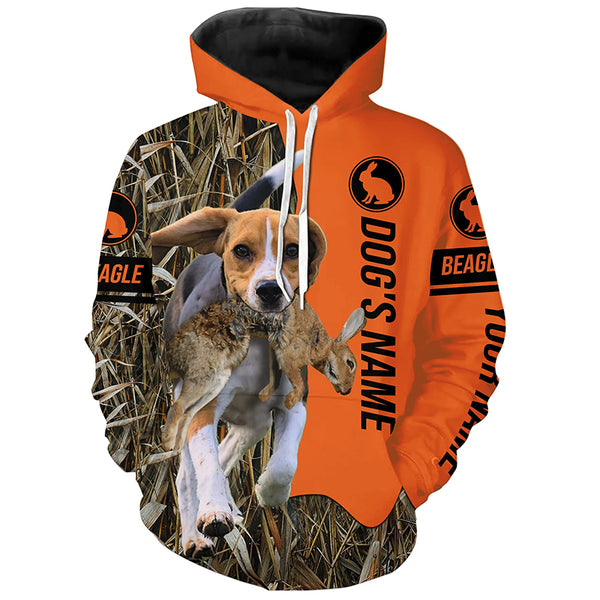 Rabbit Hunting with Dogs Beagle Customize Name Shirts, Beagle hunting dog shirt FSD3660