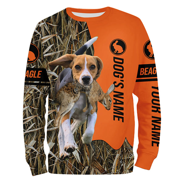 Rabbit Hunting with Dogs Beagle Customize Name Shirts, Beagle hunting dog shirt FSD3660