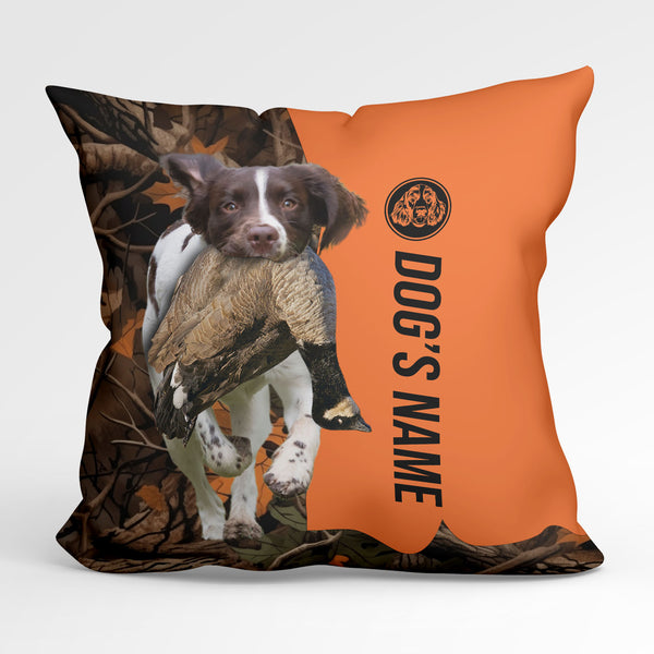 English Springer Spaniel Duck/Pheasant Hunting Custom Dog's Name Pillow, Hunting dog Pillows FSD4384