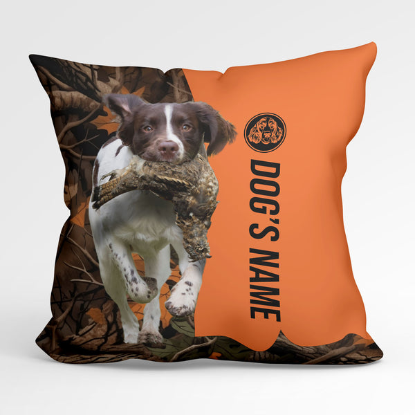 English Springer Spaniel Duck/Pheasant Hunting Custom Dog's Name Pillow, Hunting dog Pillows FSD4384