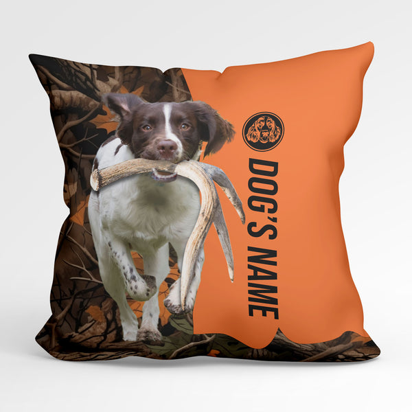 English Springer Spaniel Duck/Pheasant Hunting Custom Dog's Name Pillow, Hunting dog Pillows FSD4384