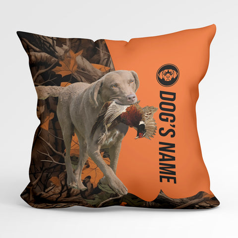 Chesapeake Bay Retriever Duck/Pheasant Hunting Custom Dog's Name Pillow, Hunting dog Pillows FSD4387