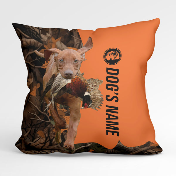 Vizsla Duck/Pheasant Hunting Custom Dog's Name Pillow, Hunting dog Pillows FSD4389