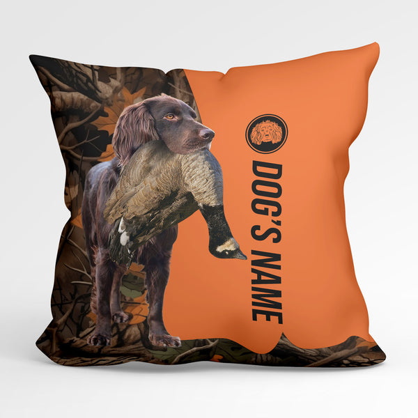 Boykin Spaniel Duck/Pheasant Hunting Custom Dog's Name Pillow, Hunting dog Pillows FSD4395