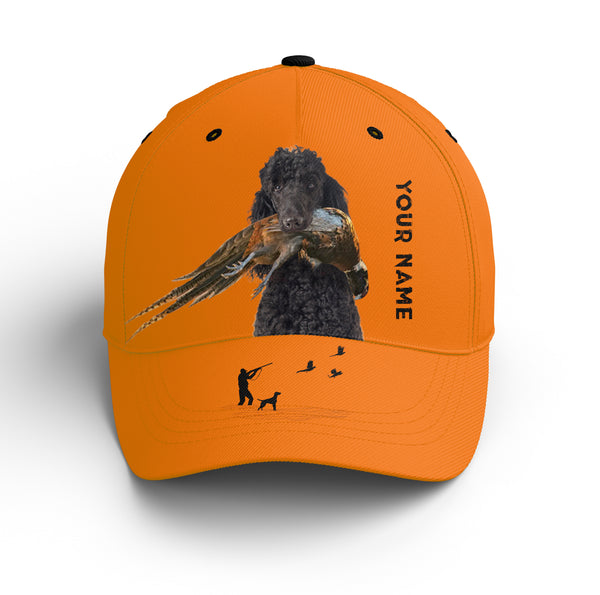 Hunting Dogs Pheasant Hunting Blaze Orange Custom Name Hat for Men, Choose hunting dog breeds FSD3967