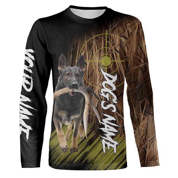 Sable German Shepherd Deer Shed Hunting Dog Custom Name Shirts for Hunters FSD4559