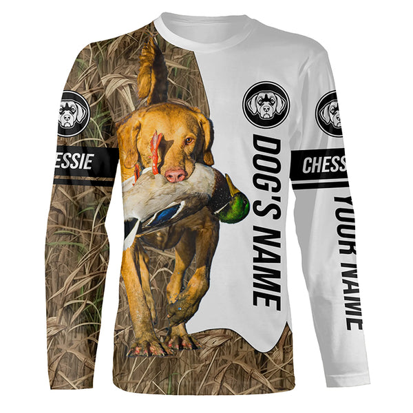 Duck Hunting Dog Chessie Chesapeake Bay Retriever Customize Name Camo Full Printing Shirts FSD3432