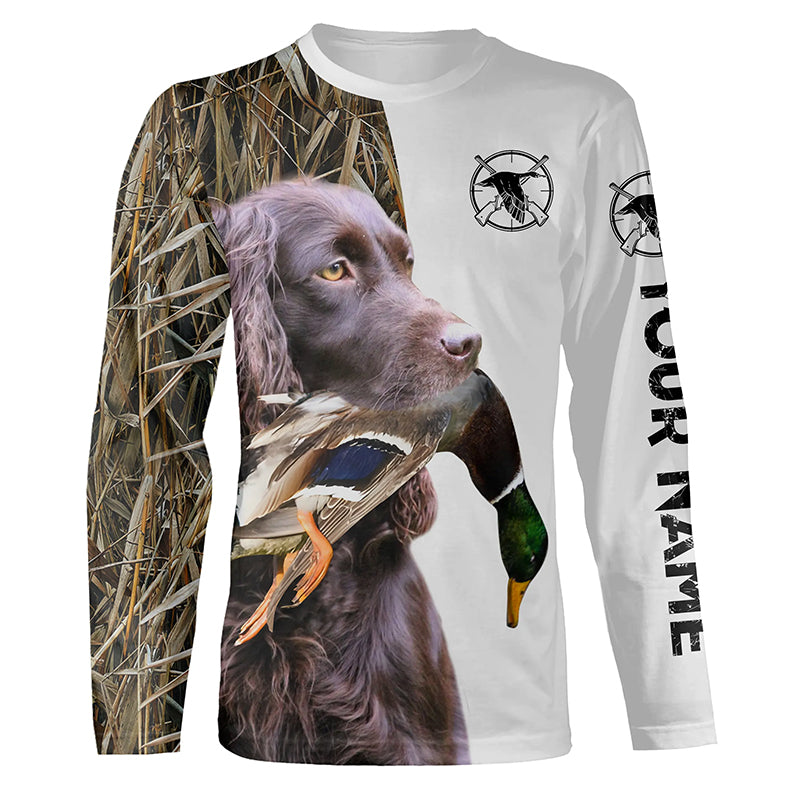 Duck Hunting With Dog Boykin Spaniel Custom Name 3D Full Printing Shirts For Men Women - Personalized Hunting Gifts FSD1878