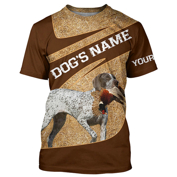 German Shorthaired Pointer Pheasant Hunting Dog Custom Name Shirts, Pheasant Hunting Clothes FSD4512