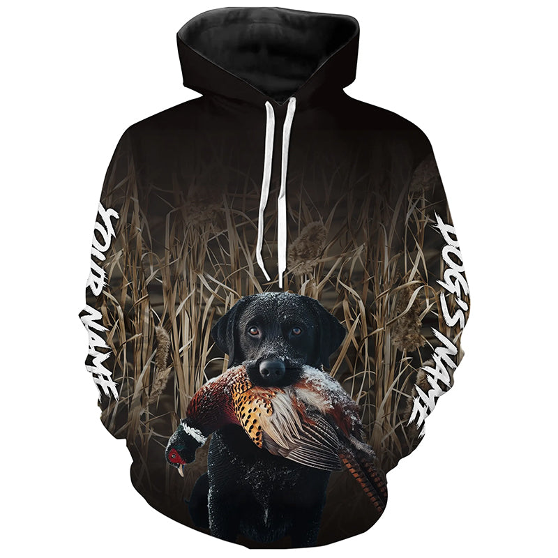 Pheasant Hunting Camo Black Labrador Dog Hunting Shirts, Personalized Pheasant Hunting clothes FSD4608