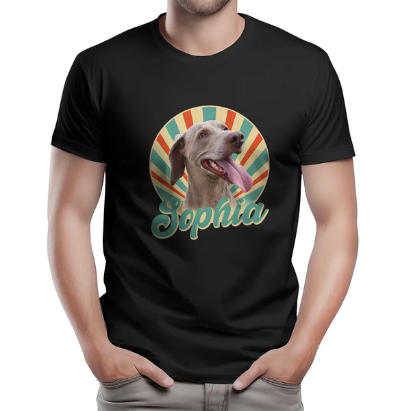 Custom Vintage Dog Standard T-Shirt, Dog Potrait Shirt Personalized Gift FSD4799