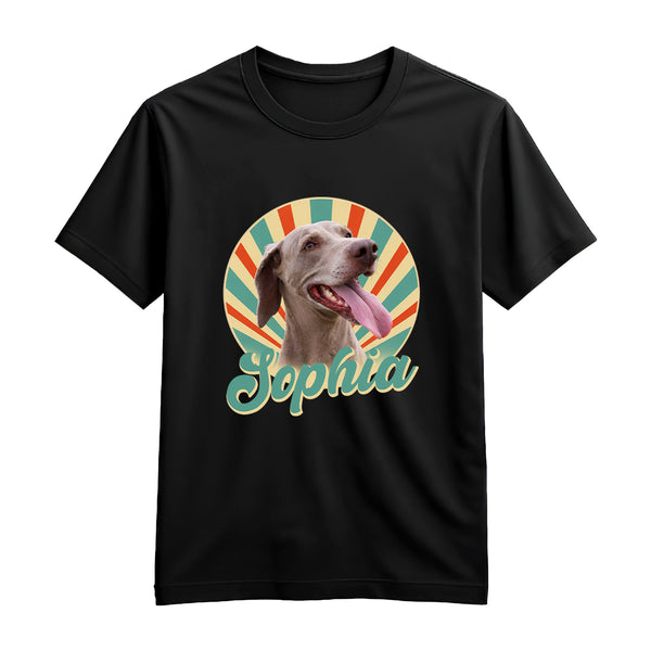 Custom Vintage Dog Standard T-Shirt, Dog Potrait Shirt Personalized Gift FSD4799