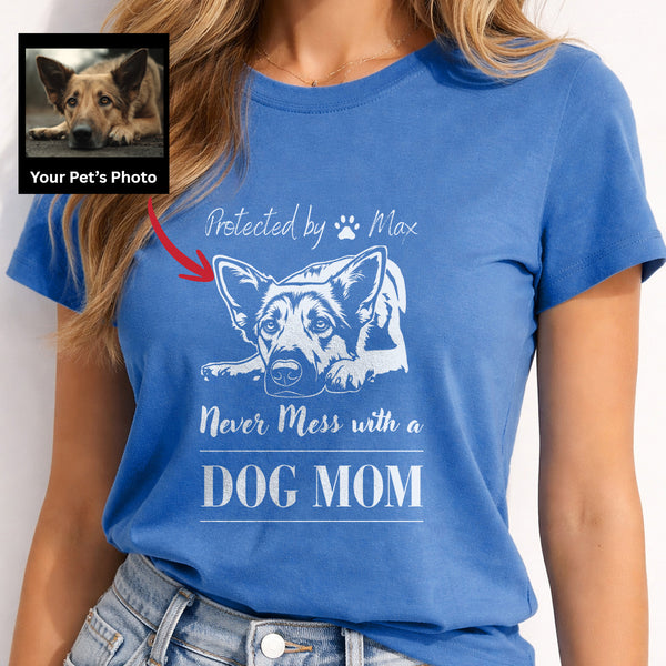 Funny Never Mess with a Dog Mom Custom T-shirt, Personalized Dog Gift for Dog Mom FSD4810