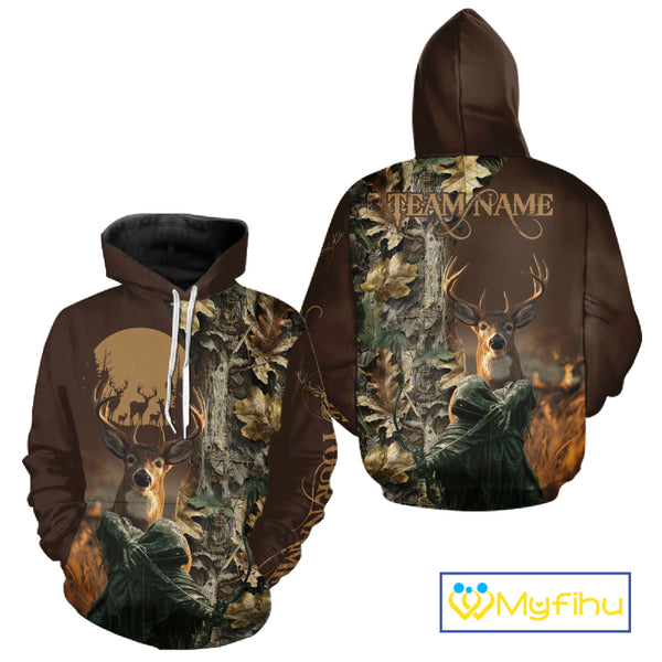 Best Brown Deer Hunting Shirt 3D All-Over Print with Camo, Grim Reaper For Deer Hunters NHT25
