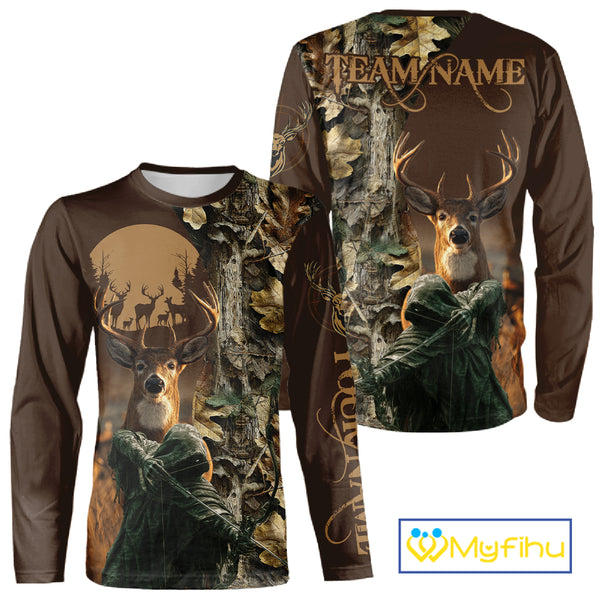 Best Brown Deer Hunting Shirt 3D All-Over Print with Camo, Grim Reaper For Deer Hunters NHT25