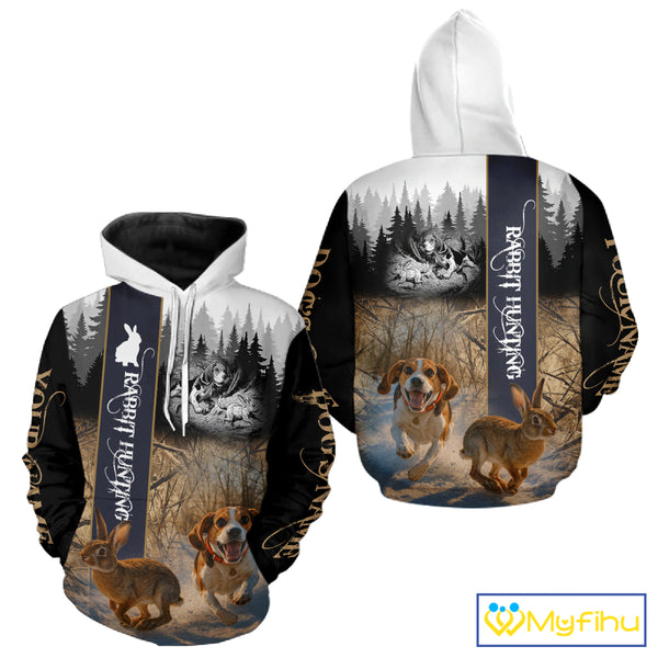 Beagle Rabbit Hunting 3D Camouflage Shirt – All Over Printed Design, Ideal Gift for Hunters NHT242