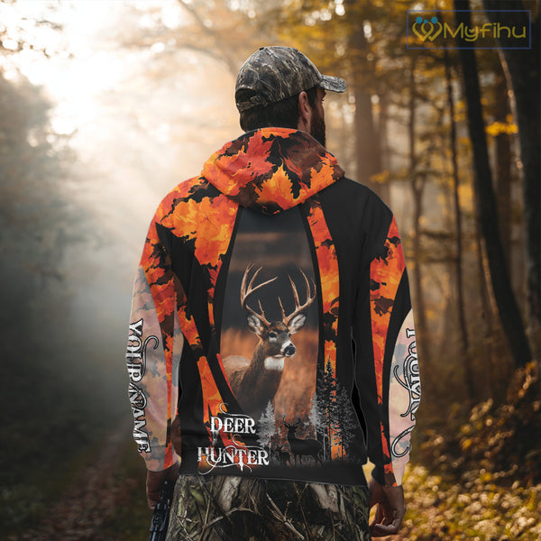 Beautiful Deer Hunting Shirt Orange Camo Custom Name Hunting Clothes For Deer Hunters NHT79