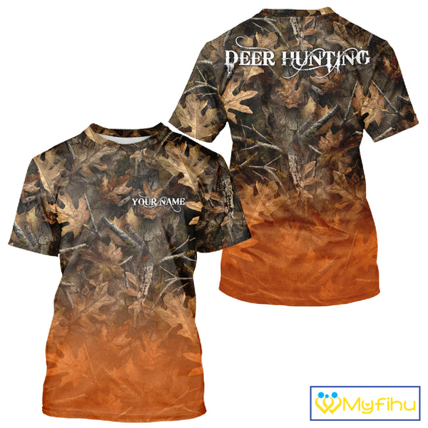 Fall Season Deer Hunting Shirt Custom Name Camo Clothes For Men Best Deer Hunting NHT81