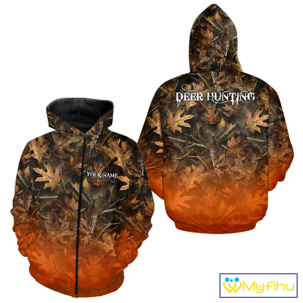 Fall Season Deer Hunting Shirt Custom Name Camo Clothes For Men Best Deer Hunting NHT81