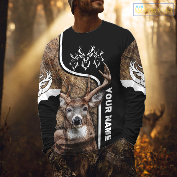 Whitetail Deer Hunting 3D All Over Print Shirts, Personalized Hunting Gifts For Deer Hunters NHT192