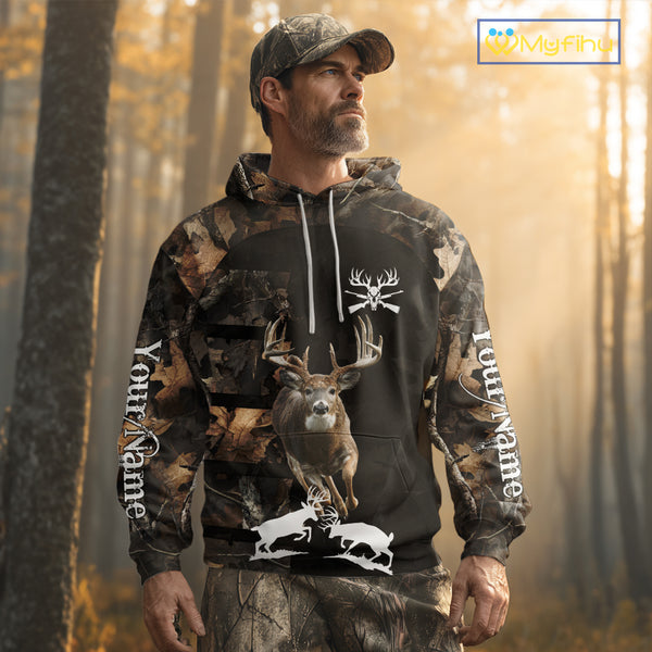 Whitetail Deer Hunting 3D All Over Printed Hoodie, Sweatshirt Hunting for Deer Hunter NHT338